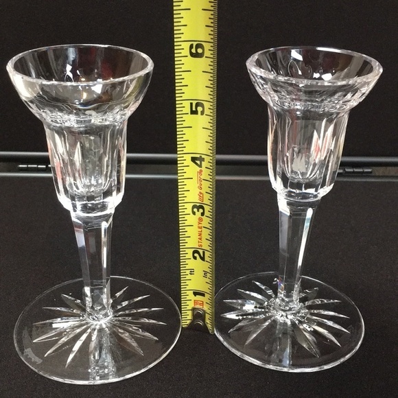Pair Waterford Crystal Candlestick Holders - Picture 8 of 8